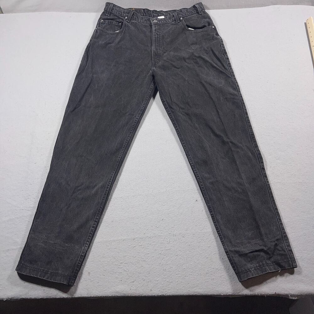 Vintage Levi's 513 Loose Fit Jeans Men 40x34 Black Denim Made in USA 90s